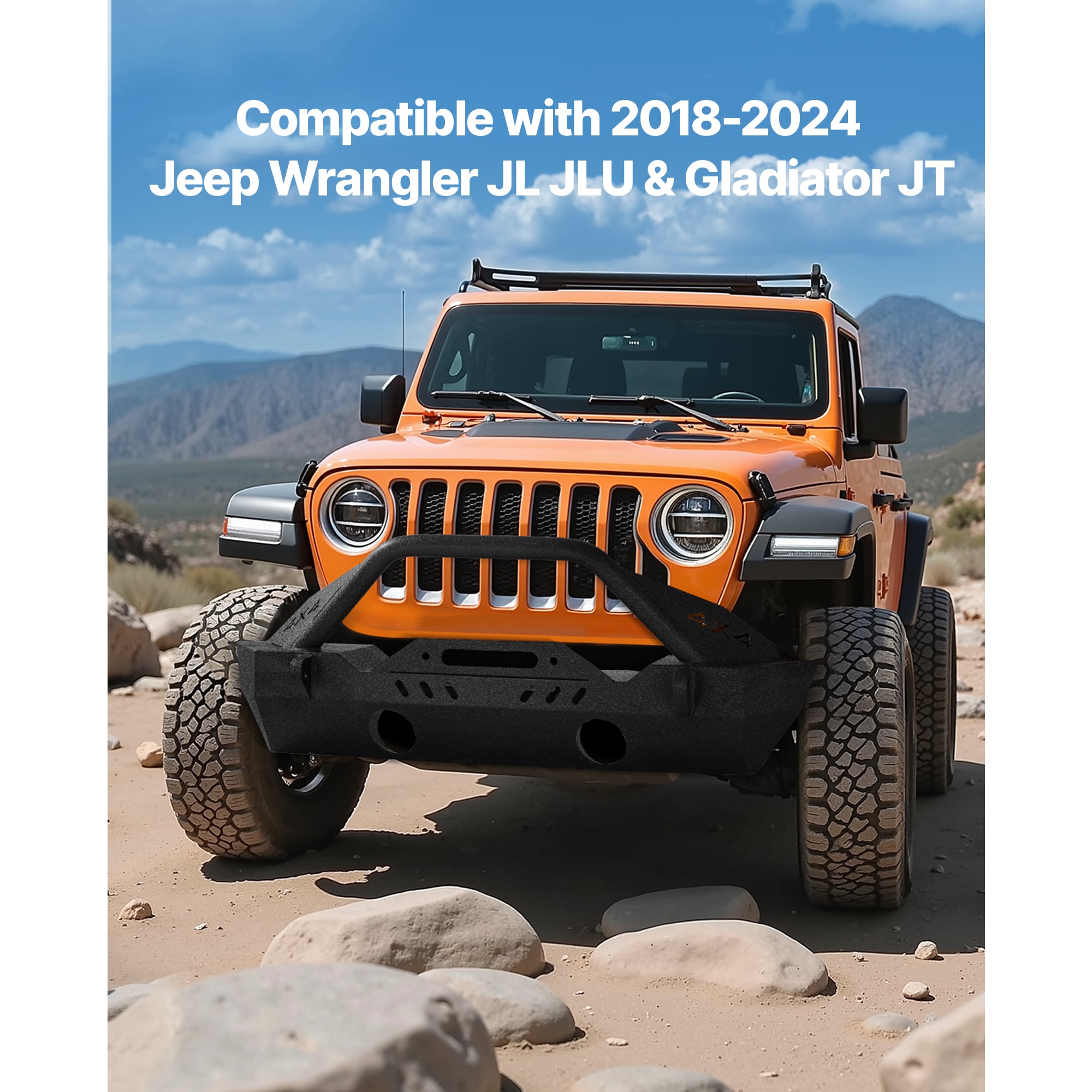 Front Bumper For Jeep Wrangler Jl Jlu And Gladiator Jt Motors_voghion.com